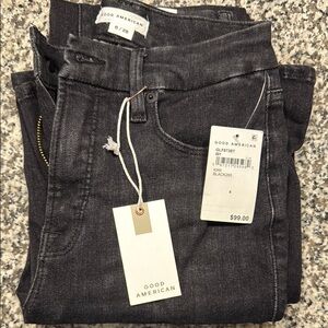 Good American Black Good Legs Flare Jeans